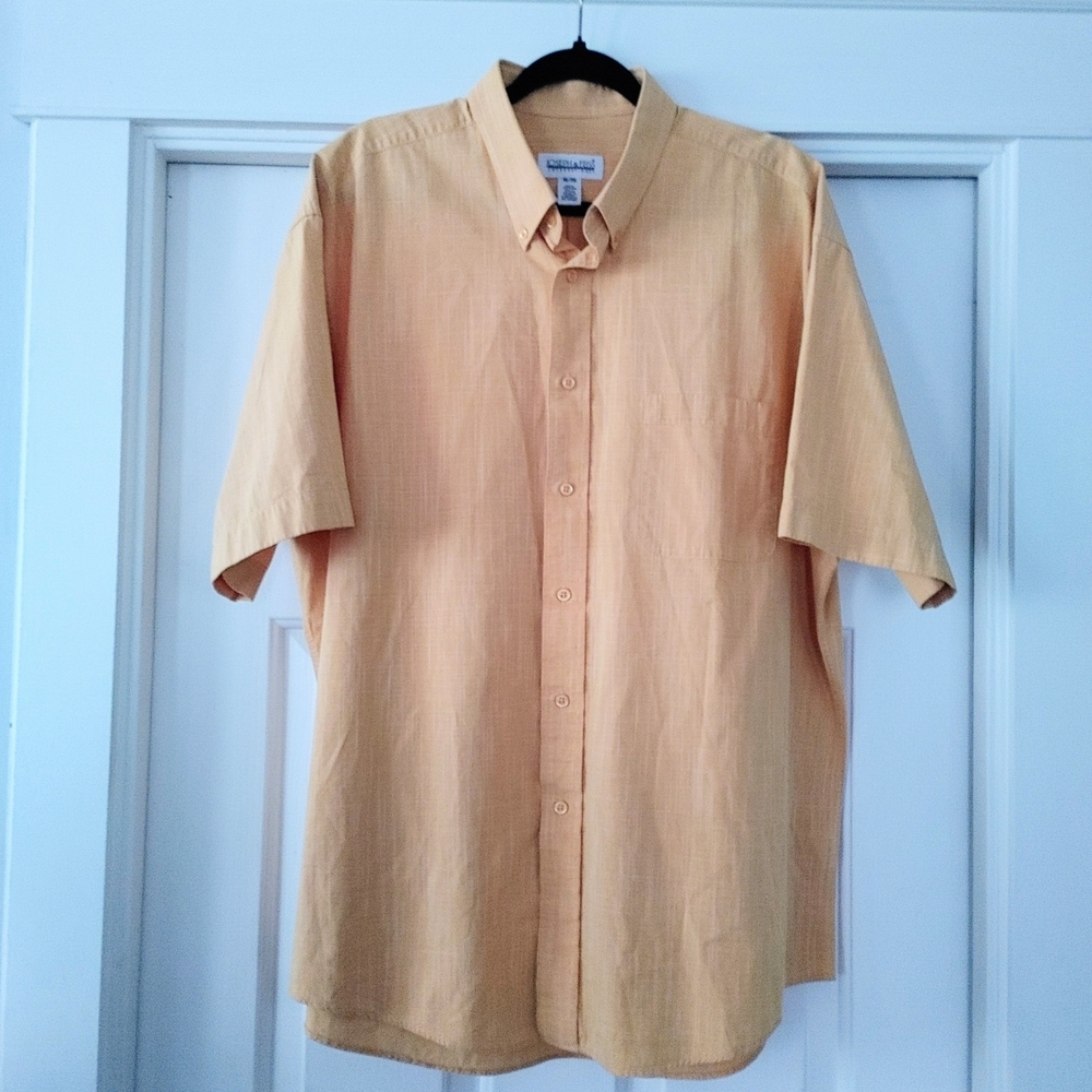 Men's Joseph & Feiss Muted Yellow Gold Casual Button Down Shirt